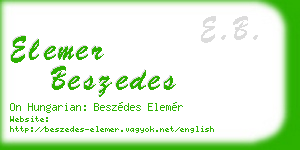 elemer beszedes business card
